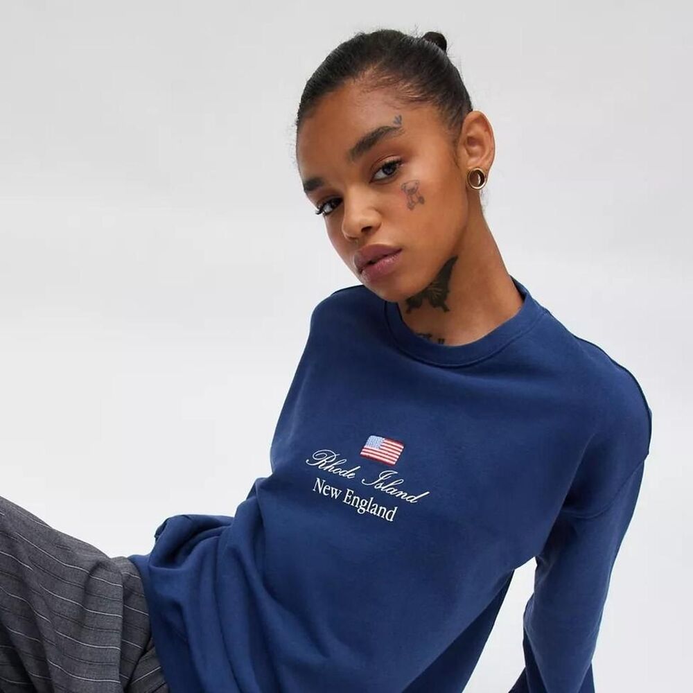 Urban-outfitters Women's Navy and Blue Jumper